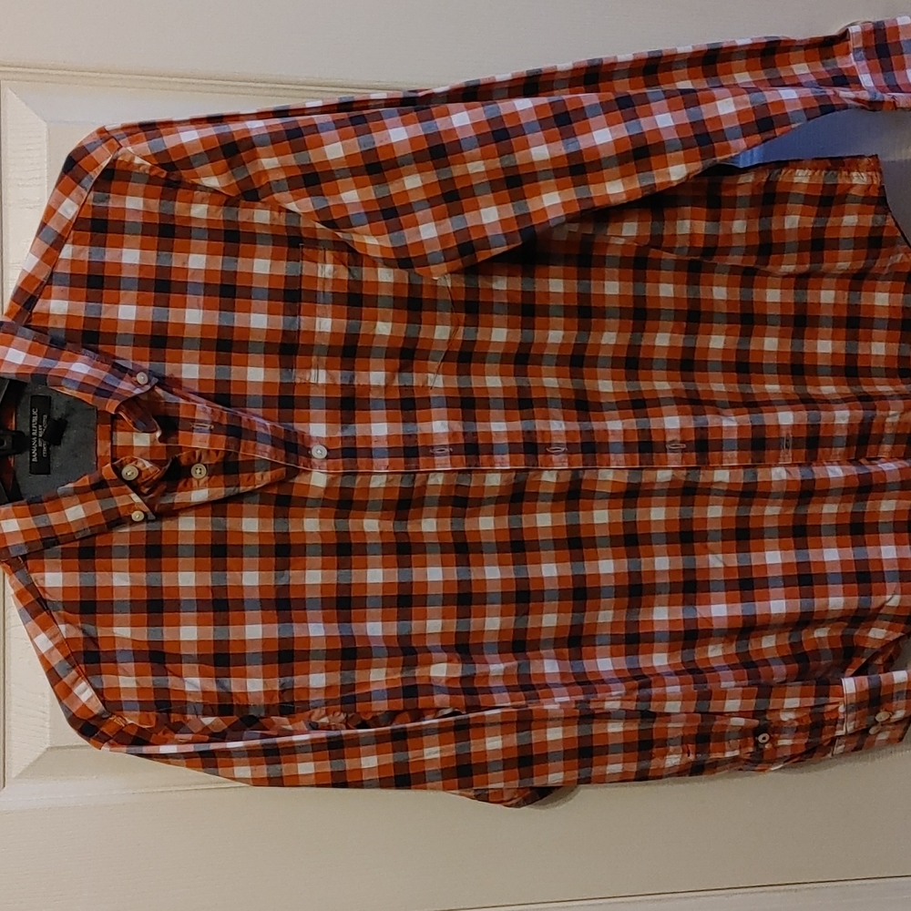Banana Republic Soft Wash Men's Long Sleeve Button Down Shirt Size Medium